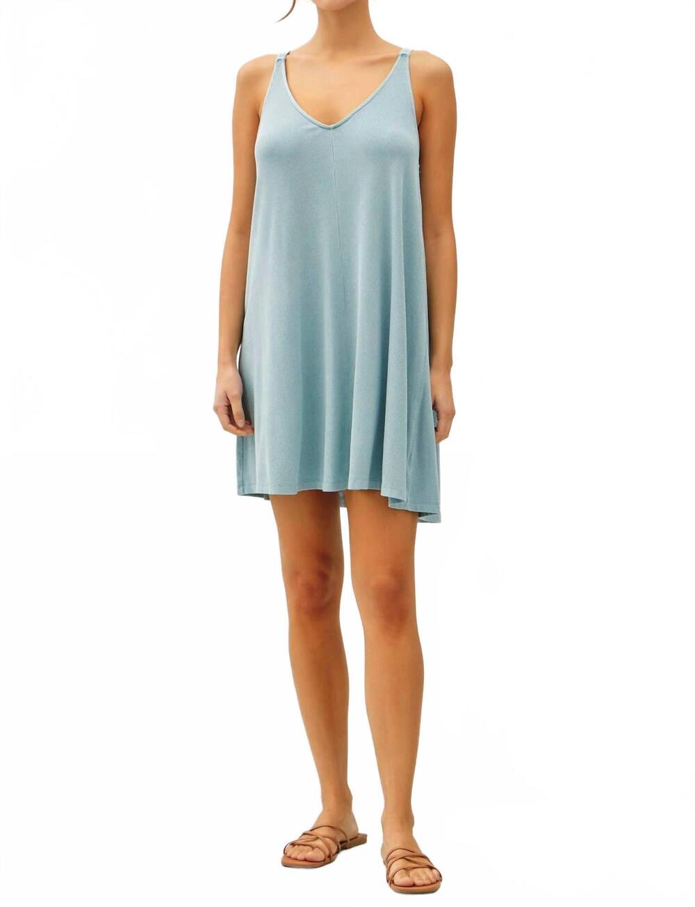 NEW BE COOL ruby ribbed knit dress in seafoam